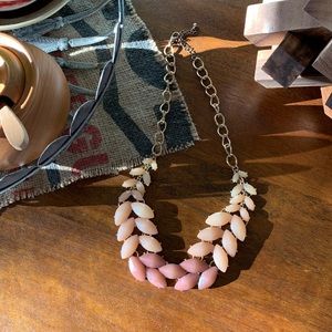 Pink and mauve necklace; gold | ModCloth | adjustable clasp